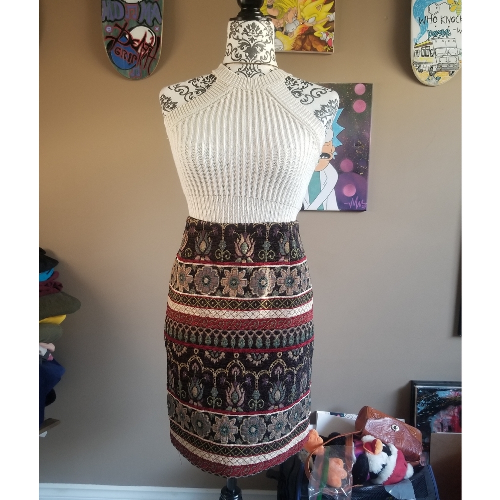 Mario Serrani Multicolor Patterned Skirt